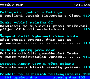 Teletext ČT, strana 102