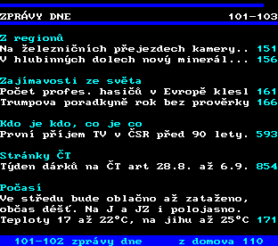 Teletext ČT, strana 103