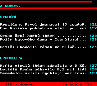 Teletext ČT, strana 111