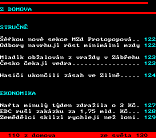 Teletext ČT, strana 111