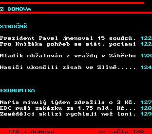 Teletext ČT, strana 111