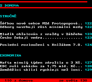 Teletext ČT, strana 111