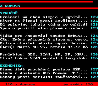 Teletext ČT, strana 111