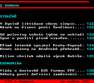 Teletext ČT, strana 111