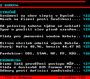 Teletext ČT, strana 111