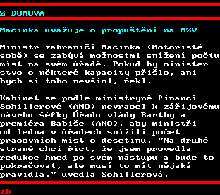 Teletext ČT, strana 118