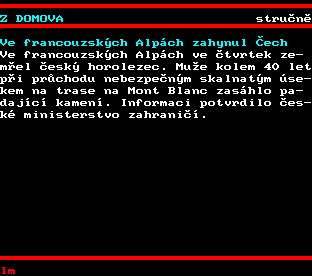 Teletext ČT, strana 122