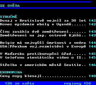 Teletext ČT, strana 131