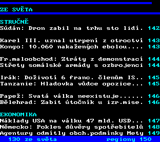 Teletext ČT, strana 131