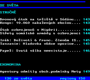 Teletext ČT, strana 131