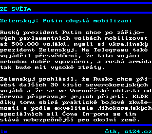 Teletext ČT, strana 133