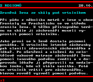 Teletext ČT, strana 151