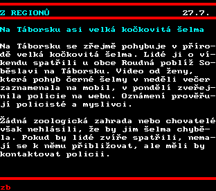 Teletext ČT, strana 152