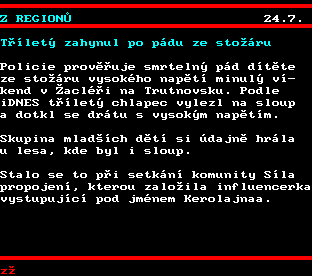 Teletext ČT, strana 158