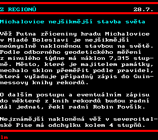 Teletext ČT, strana 158
