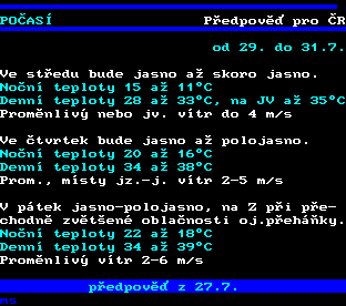 Teletext ČT, strana 172