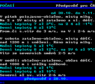 Teletext ČT, strana 172