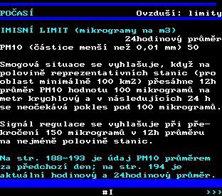Teletext ČT, strana 187 - Kvalita ovzduší