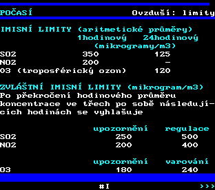 Teletext ČT, strana 187 - Kvalita ovzduší