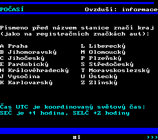 Teletext ČT, strana 187 - Kvalita ovzduší