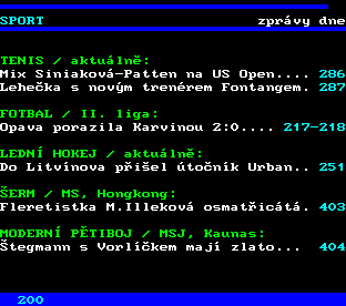 Teletext ČT, strana 201