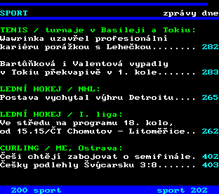 Teletext ČT, strana 201