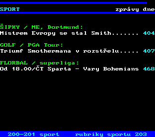 Teletext ČT, strana 202
