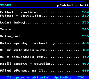 Teletext ČT, strana 203