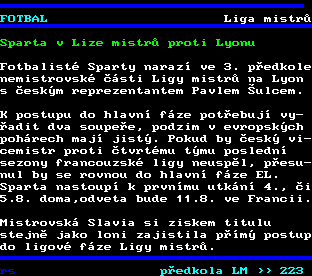 Teletext ČT, strana 222