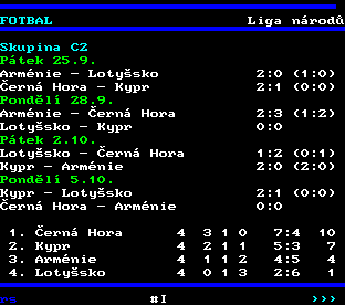 Teletext ČT, strana 231