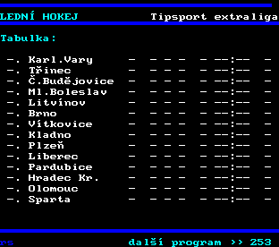 Teletext ČT, strana 252