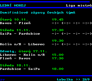 Teletext ČT, strana 268