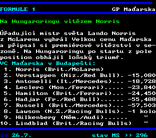 Teletext ČT, strana 291