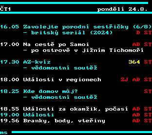 Teletext ČT, strana 303