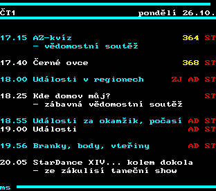 Teletext ČT, strana 303