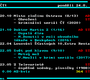 Teletext ČT, strana 304