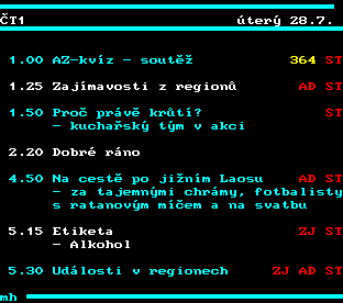 Teletext ČT, strana 305