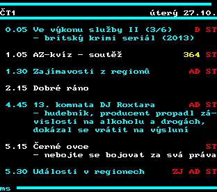 Teletext ČT, strana 305