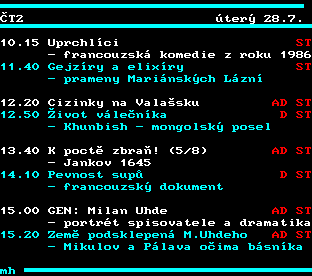 Teletext ČT, strana 307