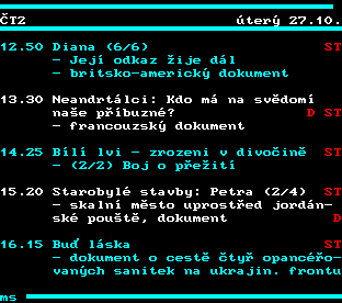 Teletext ČT, strana 307