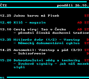 Teletext ČT, strana 307