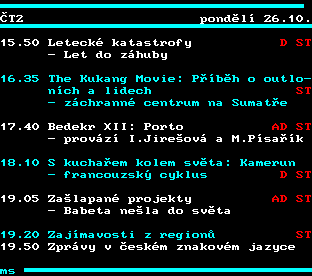 Teletext ČT, strana 308