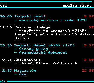 Teletext ČT, strana 309