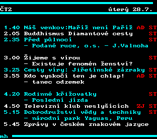 Teletext ČT, strana 310