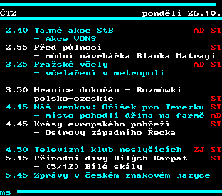 Teletext ČT, strana 310
