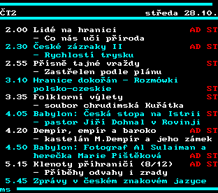 Teletext ČT, strana 310