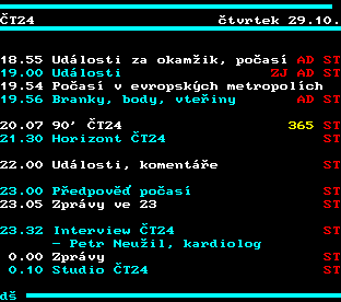 Teletext ČT, strana 315