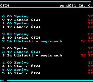 Teletext ČT, strana 316