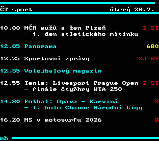 Teletext ČT, strana 318