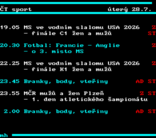 Teletext ČT, strana 319